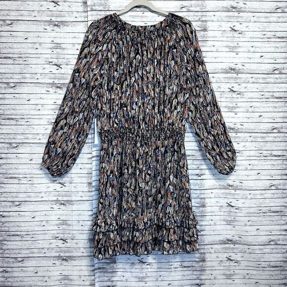 Scully Feather Print Ruffled Dress - Picture 2 of 11